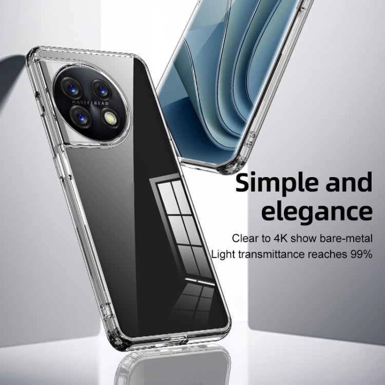 For OnePlus 11 5G Armor Clear TPU Hard PC Phone Case(Matte Black) - OnePlus Cases by buy2fix | Online Shopping UK | buy2fix