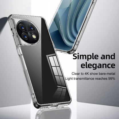 For OnePlus 11 5G Armor Clear TPU Hard PC Phone Case(Matte Black) - OnePlus Cases by buy2fix | Online Shopping UK | buy2fix