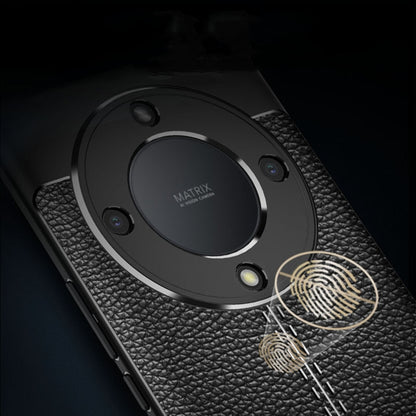 For Honor X9a Litchi Texture Shockproof TPU Phone Case(Black) by buy2fix