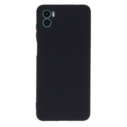 For Motorola Moto E22s Color Liquid Silicone Phone Case(Black) - Motorola Cases by buy2fix | Online Shopping UK | buy2fix