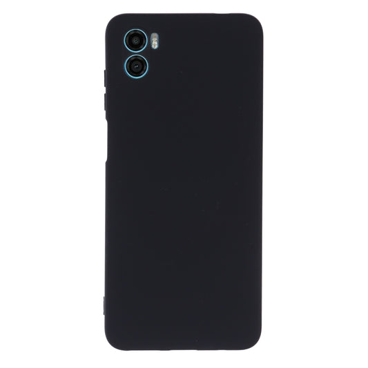 For Motorola Moto E22s Color Liquid Silicone Phone Case(Black) - Motorola Cases by buy2fix | Online Shopping UK | buy2fix