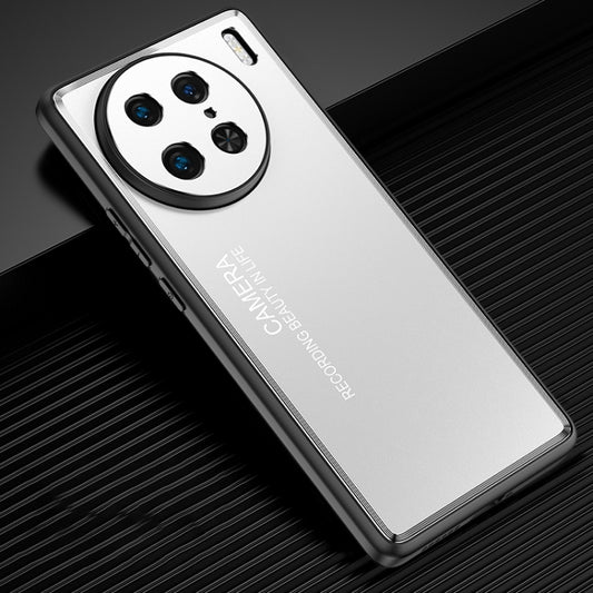For vivo X90 Pro Frosted Metal Phone Case(Silver) - vivo Cases by buy2fix | Online Shopping UK | buy2fix