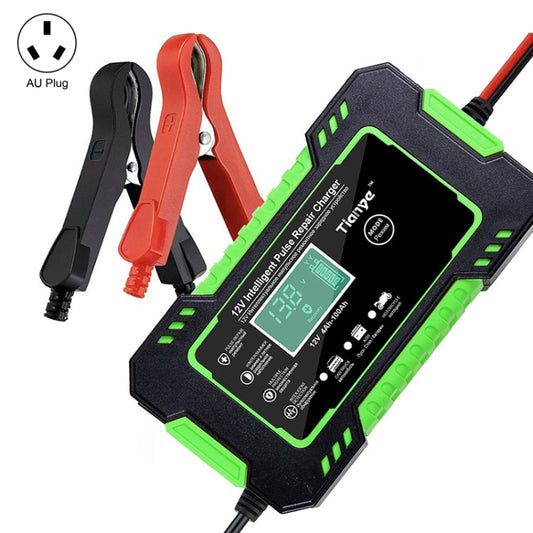 Motorcycle / Car Battery Smart Charger with LCD Screen, Plug Type:AU Plug - Battery Charger by buy2fix | Online Shopping UK | buy2fix