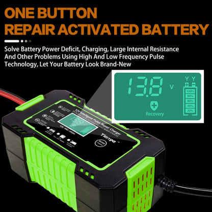 Motorcycle / Car Battery Smart Charger with LCD Screen, Plug Type:EU Plug - Battery Charger by buy2fix | Online Shopping UK | buy2fix