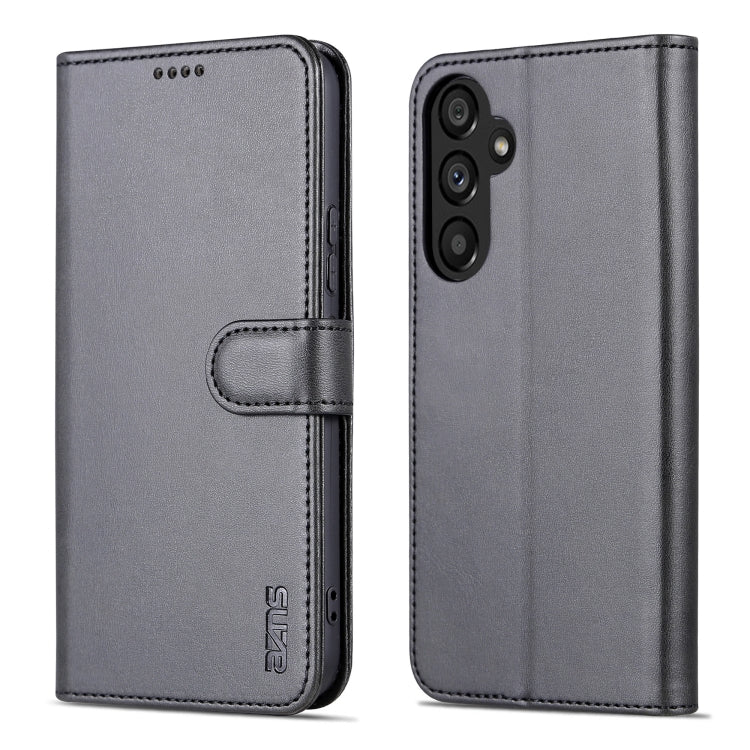 For Samsung Galaxy A34 5G AZNS Skin Feel Calf Texture Flip Leather Phone Case(Black) by AZNS