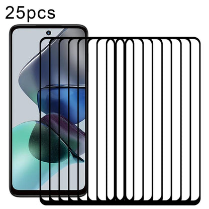 For Motorola Moto G23 25pcs Full Glue Full Screen Tempered Glass Film - Motorola Tempered Glass by buy2fix | Online Shopping UK | buy2fix