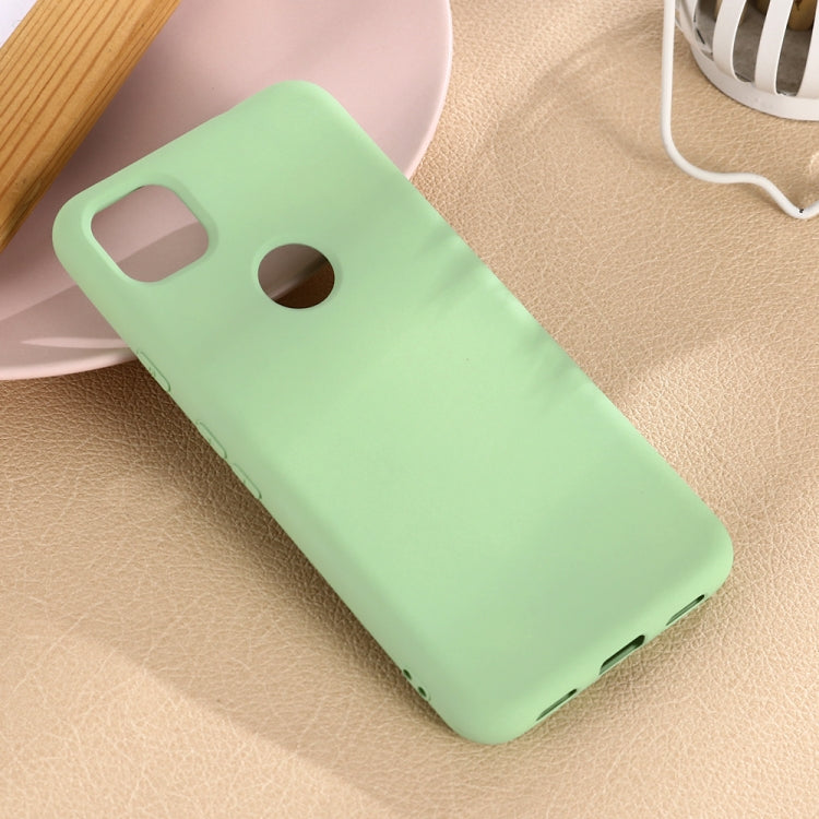 For Google Pixel 4a Pure Color Liquid Silicone Shockproof Full Coverage Case(Green) by buy2fix
