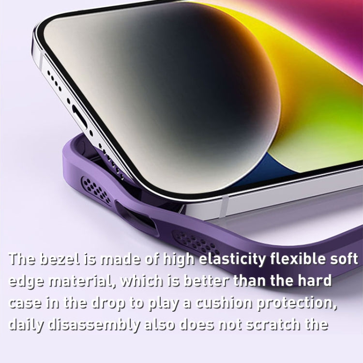 For iPhone 13 Skin Feel MagSafe Shockproof Phone Case with Holder(Purple) - iPhone 13 Cases by buy2fix | Online Shopping UK | buy2fix