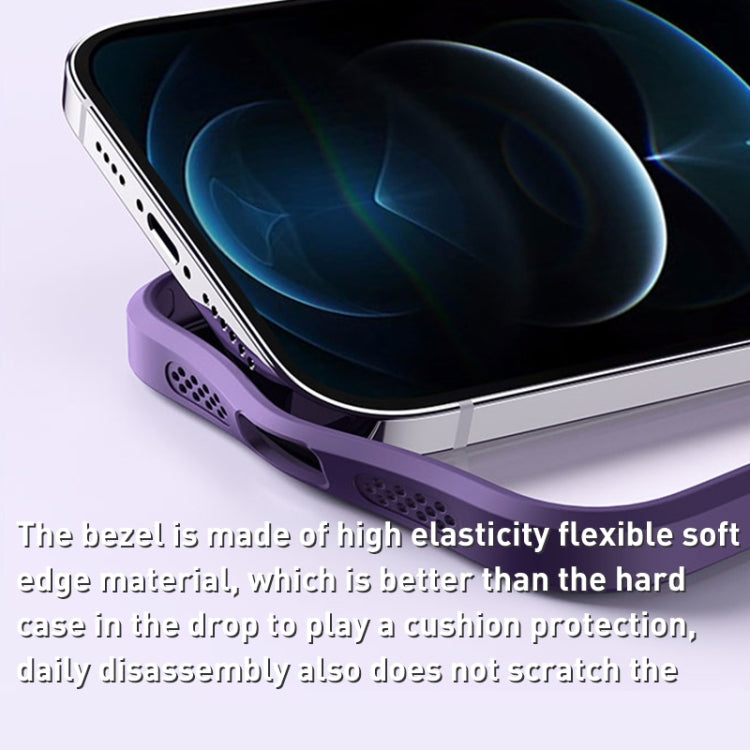 For iPhone 12 Pro Max Skin Feel MagSafe Shockproof Phone Case with Holder(Purple) - iPhone 12 Pro Max Cases by buy2fix | Online Shopping UK | buy2fix