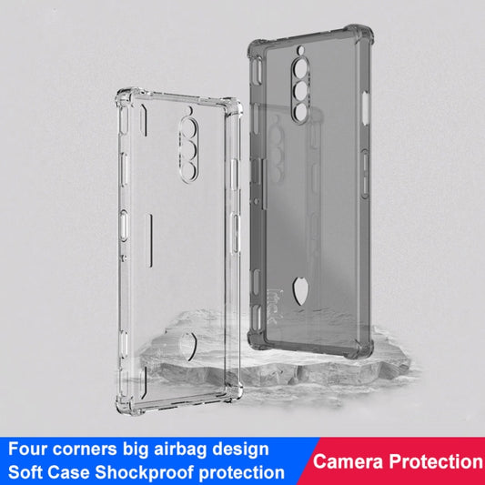 For ZTE nubia Red Magic 8 Pro / 8 Pro+ 5G imak Shockproof Airbag TPU Phone Case(Transparent Black) - ZTE Cases by buy2fix | Online Shopping UK | buy2fix