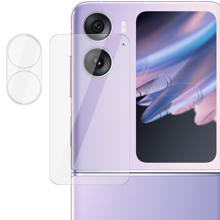For OPPO Find N2 Flip 5G 1 Sets imak Integrated Lens Film + Glass Rear Screen Sticker by imak
