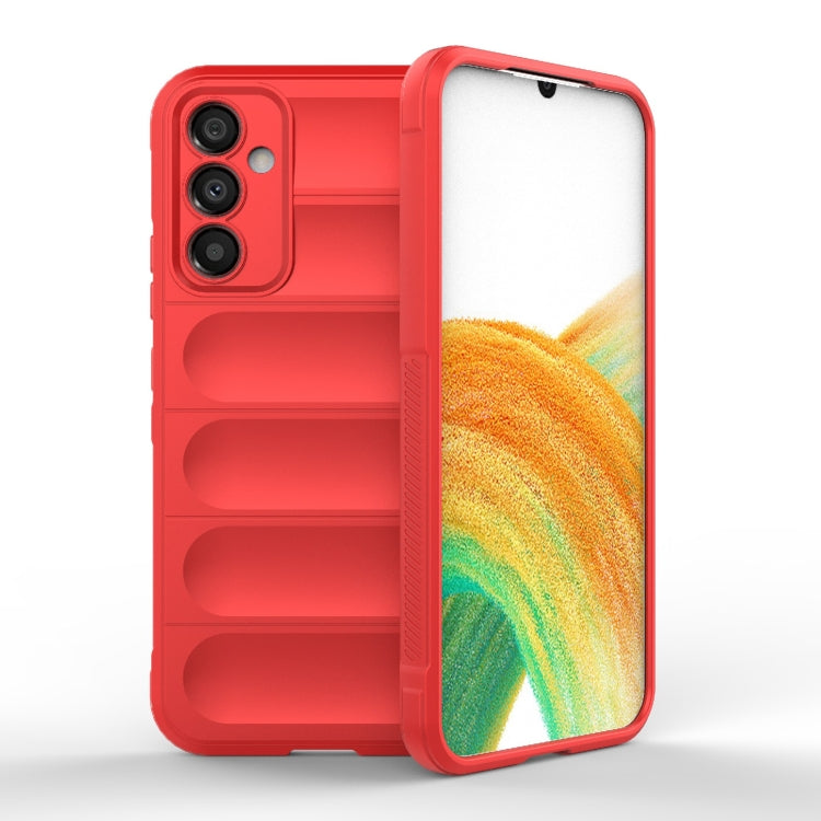 For Samsung Galaxy A34 5G Magic Shield TPU + Flannel Phone Case(Red) by buy2fix