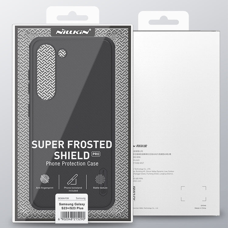 For Samsung Galaxy S23 5G NILLKIN Super Frosted Shield Pro PC + TPU Phone Case(Black) - Galaxy S23 5G Cases by NILLKIN | Online Shopping UK | buy2fix