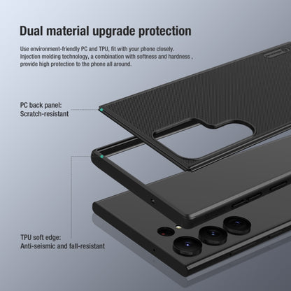For Samsung Galaxy S23 Ultra 5G NILLKIN Super Frosted Shield Pro PC + TPU Phone Case(Black) - Galaxy S23 Ultra 5G Cases by NILLKIN | Online Shopping UK | buy2fix