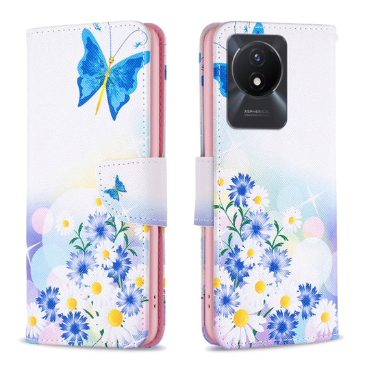 For vivo Y02 4G Drawing Pattern Leather Phone Case(Butterfly Love) - vivo Cases by buy2fix | Online Shopping UK | buy2fix