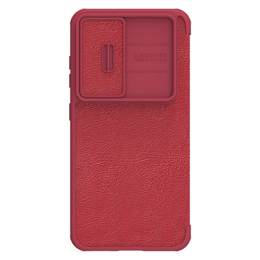 For Samsung Galaxy S23 5G NILLKIN QIN Series Pro Sliding Camera Cover Design Leather Phone Case(Red) - Galaxy S23 5G Cases by NILLKIN | Online Shopping UK | buy2fix