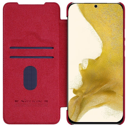 For Samsung Galaxy S23 5G NILLKIN QIN Series Pro Sliding Camera Cover Design Leather Phone Case(Red) - Galaxy S23 5G Cases by NILLKIN | Online Shopping UK | buy2fix