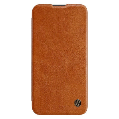 For Samsung Galaxy S23+ 5G NILLKIN QIN Series Pro Sliding Camera Cover Design Leather Phone Case(Brown) - Galaxy S23+ 5G Cases by NILLKIN | Online Shopping UK | buy2fix