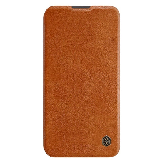 For Samsung Galaxy S23+ 5G NILLKIN QIN Series Pro Sliding Camera Cover Design Leather Phone Case(Brown) - Galaxy S23+ 5G Cases by NILLKIN | Online Shopping UK | buy2fix
