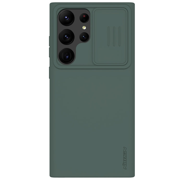 For Samsung Galaxy S23 Ultra 5G NILLKIN CamShield Liquid Silicone + PC Phone Case(Green) - Galaxy S23 Ultra 5G Cases by NILLKIN | Online Shopping UK | buy2fix