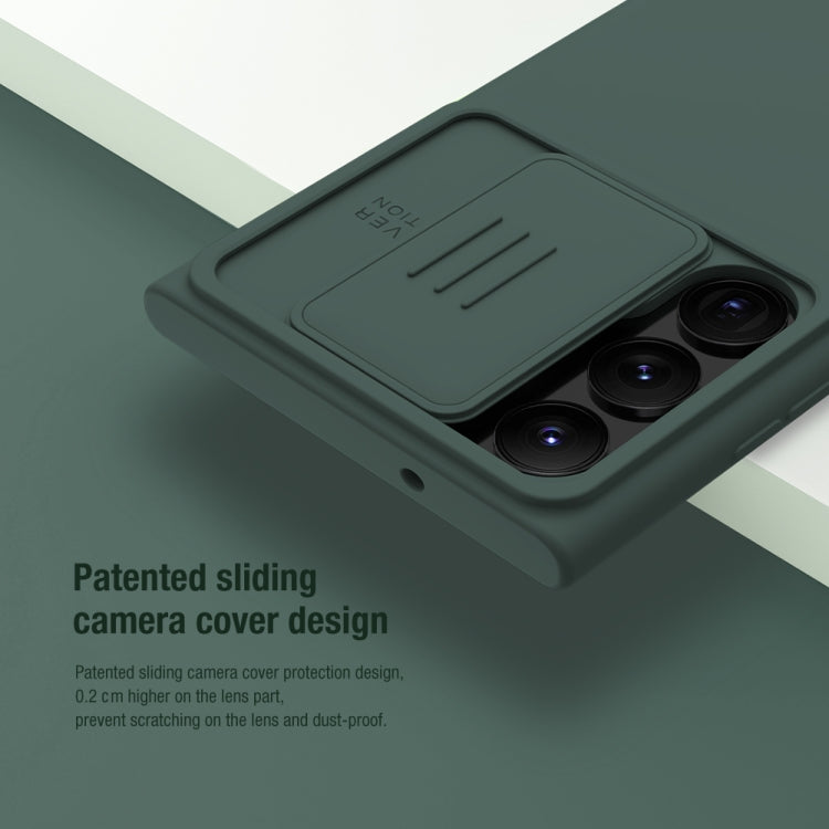 For Samsung Galaxy S23 Ultra 5G NILLKIN CamShield Liquid Silicone + PC Phone Case(Green) - Galaxy S23 Ultra 5G Cases by NILLKIN | Online Shopping UK | buy2fix