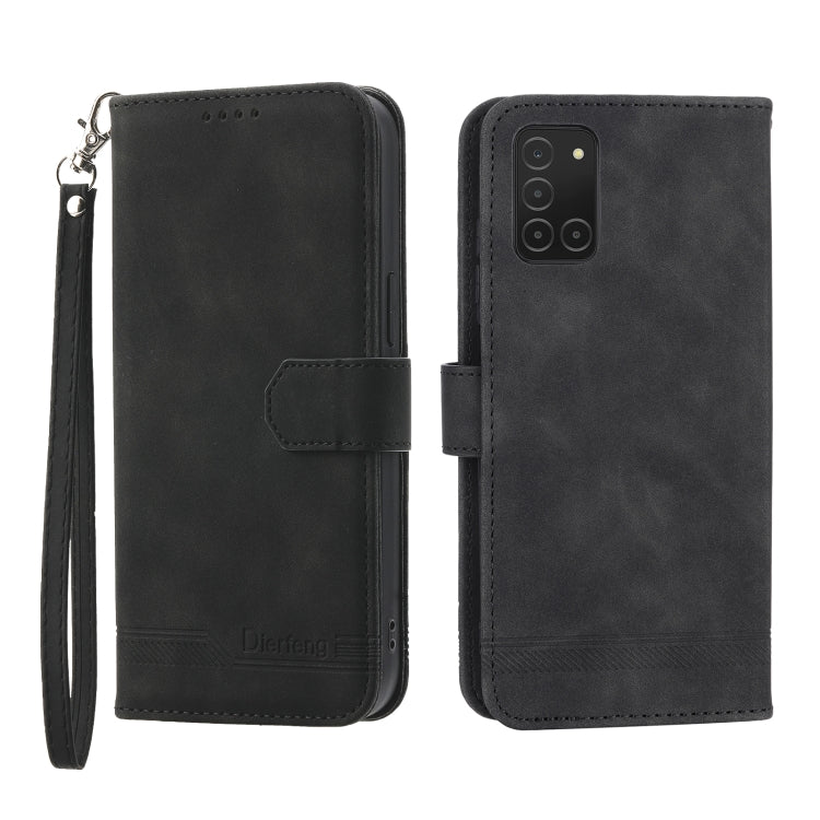 For Samsung Galaxy A03s 166mm Dierfeng Dream Line TPU + PU Leather Phone Case(Black) by buy2fix