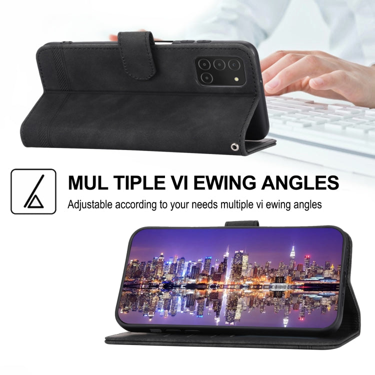 For Samsung Galaxy A03s 166mm Dierfeng Dream Line TPU + PU Leather Phone Case(Black) by buy2fix