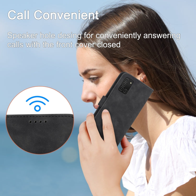 For Samsung Galaxy A03s 166mm Dierfeng Dream Line TPU + PU Leather Phone Case(Black) by buy2fix