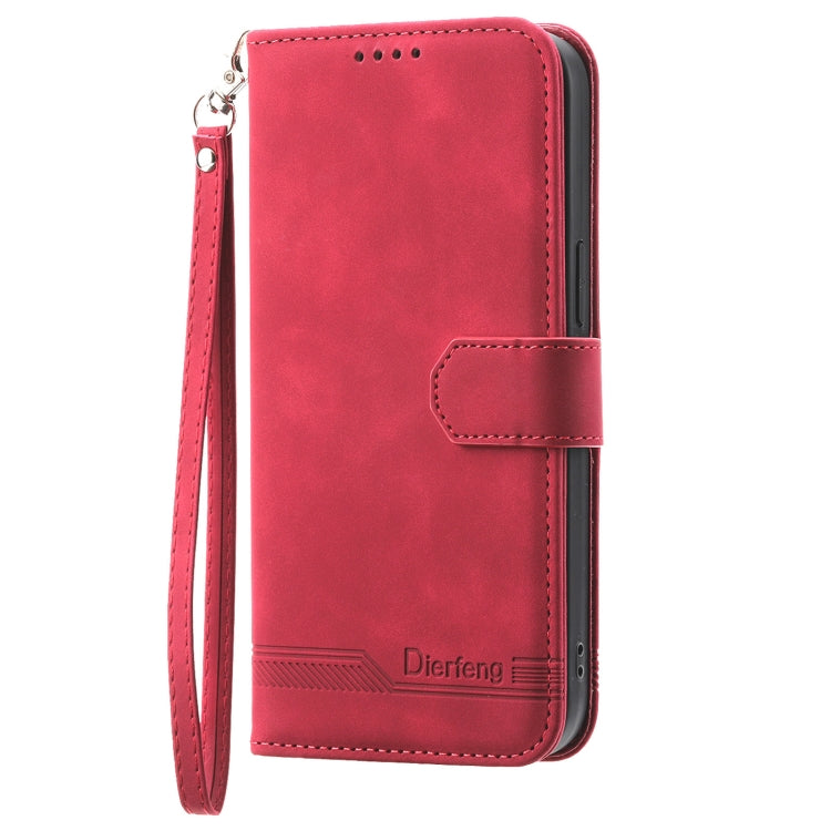 For vivo Y72 Dierfeng Dream Line TPU + PU Leather Phone Case(Red) - vivo Cases by buy2fix | Online Shopping UK | buy2fix
