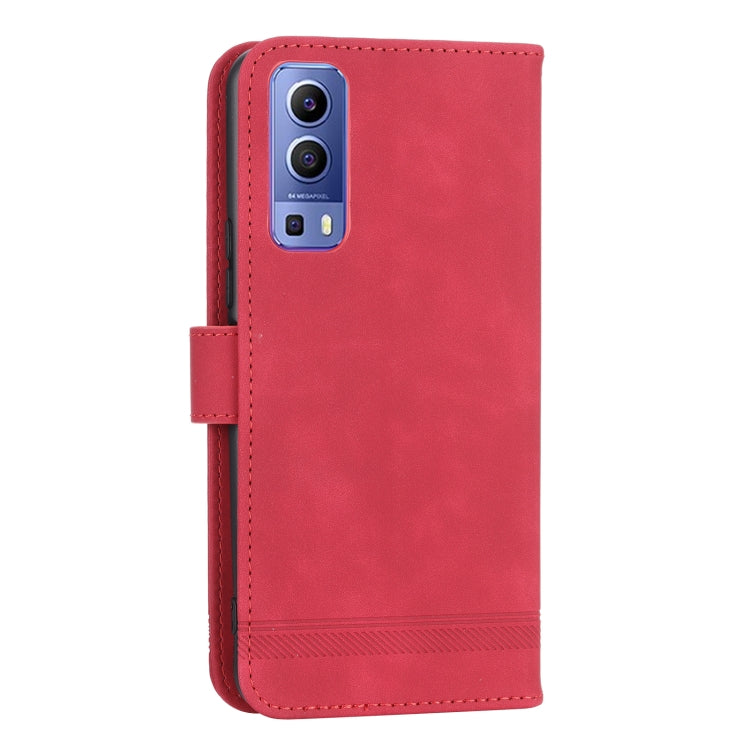 For vivo Y72 Dierfeng Dream Line TPU + PU Leather Phone Case(Red) - vivo Cases by buy2fix | Online Shopping UK | buy2fix