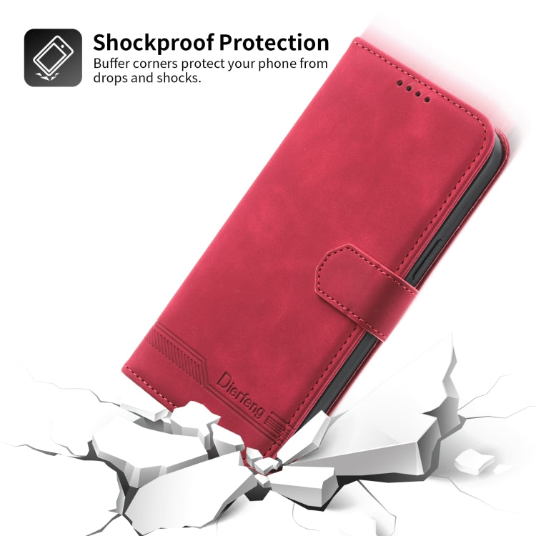 For vivo Y72 Dierfeng Dream Line TPU + PU Leather Phone Case(Red) - vivo Cases by buy2fix | Online Shopping UK | buy2fix