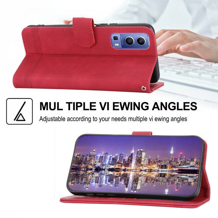 For vivo Y72 Dierfeng Dream Line TPU + PU Leather Phone Case(Red) - vivo Cases by buy2fix | Online Shopping UK | buy2fix