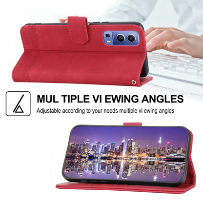 For vivo Y72 Dierfeng Dream Line TPU + PU Leather Phone Case(Red) - vivo Cases by buy2fix | Online Shopping UK | buy2fix
