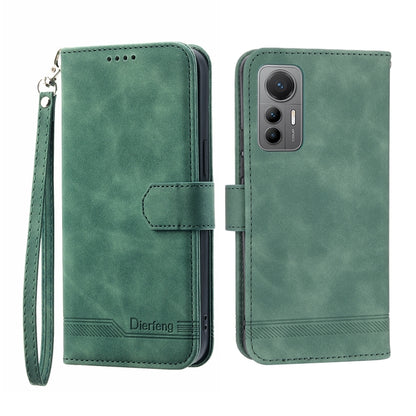 For Xiaomi 12 / 12X Dierfeng Dream Line TPU + PU Leather Phone Case(Green) by buy2fix