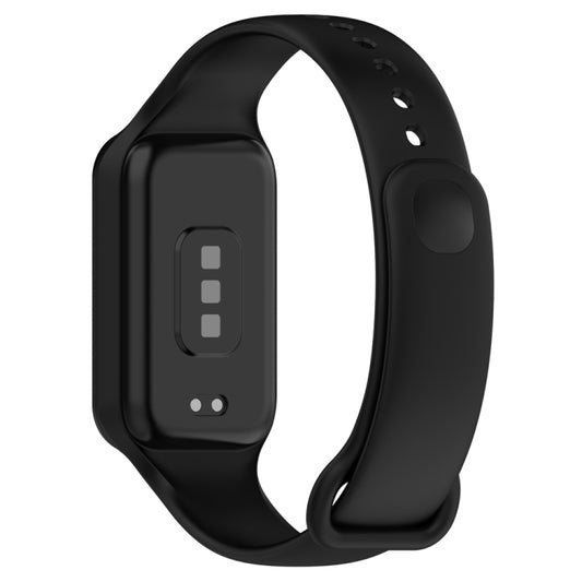 For Redmi Band 2 Solid Color Silicone Integrated Watch Band(Black) - Watch Bands by buy2fix | Online Shopping UK | buy2fix