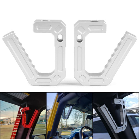For Jeep Wrangler JK 2007-2018 Car Modification Aluminum Interior Handle(Silver) - Door Handles by buy2fix | Online Shopping UK | buy2fix
