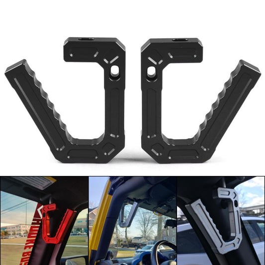 For Jeep Wrangler JK 2007-2018 Car Modification Aluminum Interior Handle(Black) - Door Handles by buy2fix | Online Shopping UK | buy2fix
