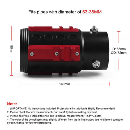 Car Modification Exhaust Pipe Tail Throat(Red) - Exhaust Pipes by buy2fix | Online Shopping UK | buy2fix