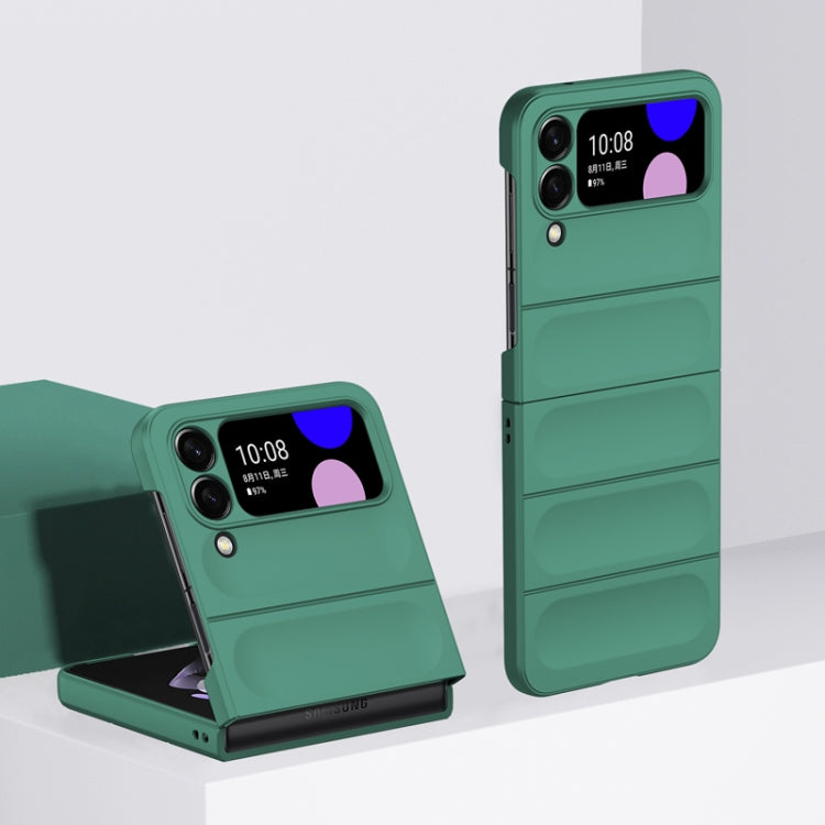 For Samsung Galaxy Z Flip4 Skin Feel Magic Shield Shockproof Phone Case(Dark Green) - Galaxy Z Flip4 5G Cases by buy2fix | Online Shopping UK | buy2fix