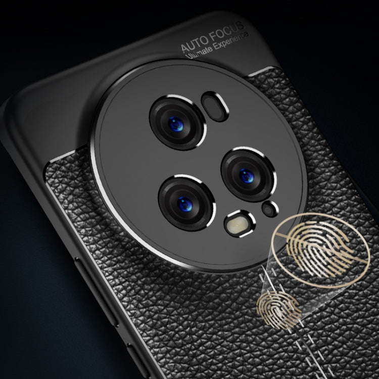 For Honor Magic5 Pro Litchi Texture Shockproof TPU Phone Case(Black) by buy2fix