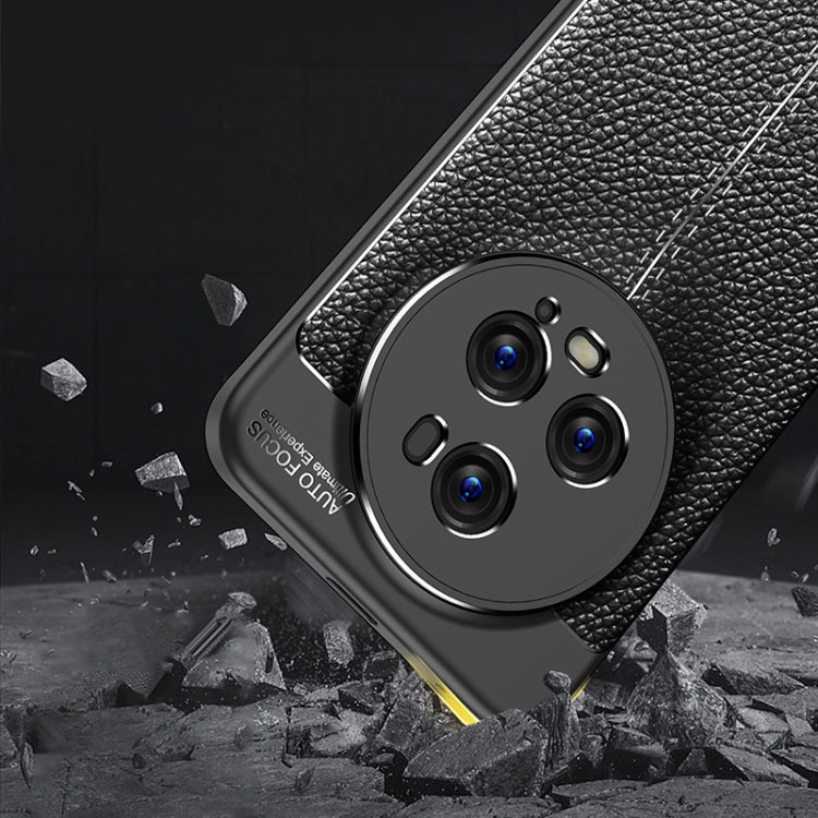 For Honor Magic5 Pro Litchi Texture Shockproof TPU Phone Case(Black) by buy2fix