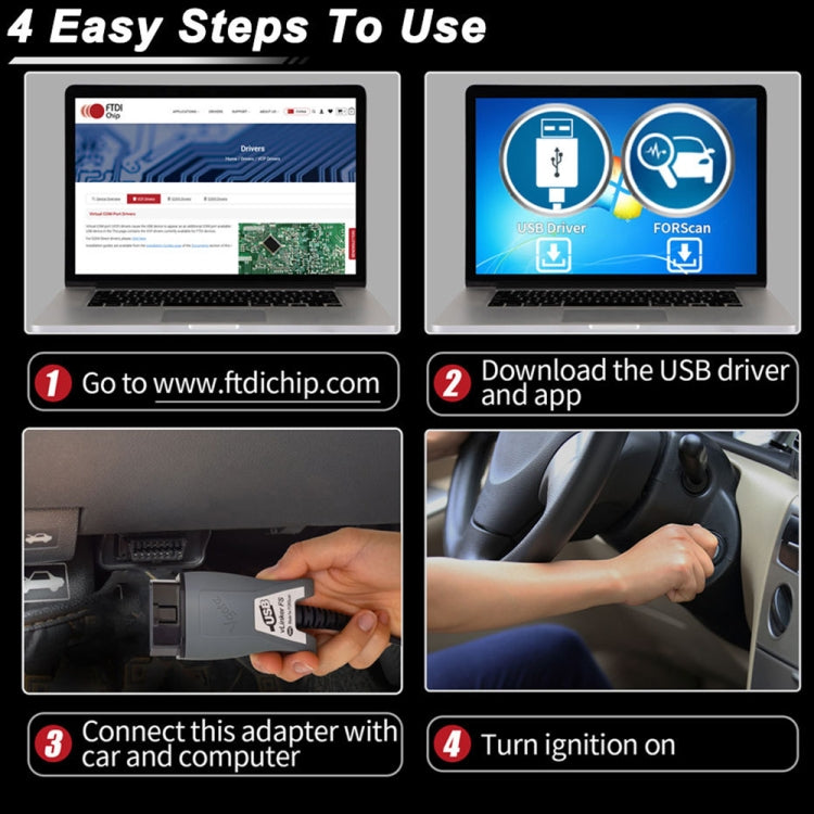 Vgate Vlinker FS ELM327 USB OBD2 Car Diagnostic Tool by Vgate