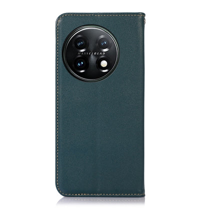 For OnePlus 11 5G KHAZNEH Nappa Top Layer Cowhide Leather Phone Case(Green) by buy2fix