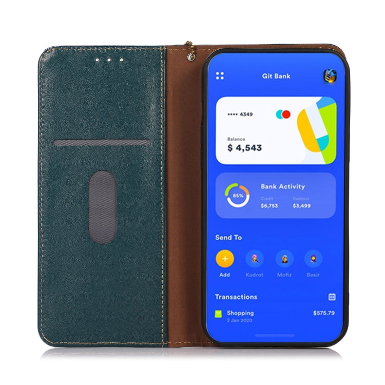 For OnePlus 11 5G KHAZNEH Nappa Top Layer Cowhide Leather Phone Case(Green) by buy2fix