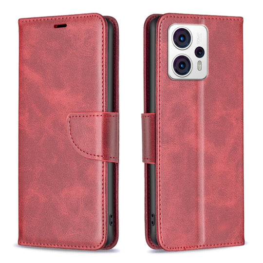For Motorola Moto G13 4G/G23 4G/G53 5G Lambskin Texture Leather Phone Case(Red)