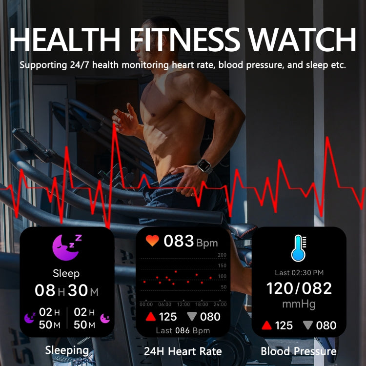 PG333 1.91 inch Waterproof Smart Sports Watch Support Heart Rate Monitoring / Blood Pressure Monitoring(Orange) by buy2fix