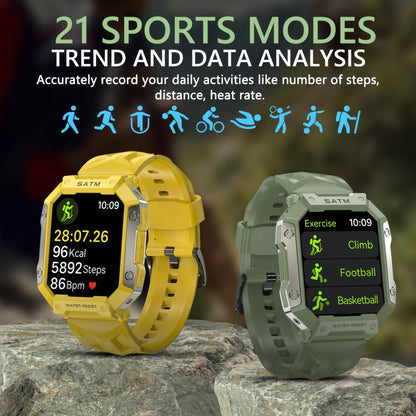 PG333 1.91 inch Waterproof Smart Sports Watch Support Heart Rate Monitoring / Blood Pressure Monitoring(Yellow) by buy2fix