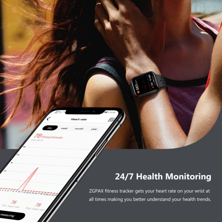 S226 1.72 inch Waterproof Smart Sports Watch Support Heart Rate Monitoring / Blood Pressure Monitoring(White Gold) by buy2fix