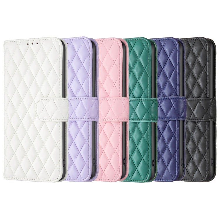 For Motorola Moto G73 5G Diamond Lattice Wallet Leather Flip Phone Case(Black) - Motorola Cases by buy2fix | Online Shopping UK | buy2fix