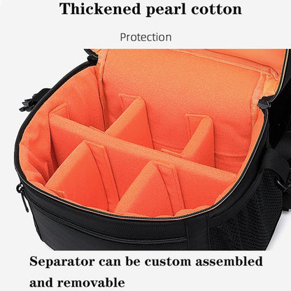 Large Capacity Waterproof Backpack Travel Shoulders Camera Bags(Black Grid Inner Green) by buy2fix